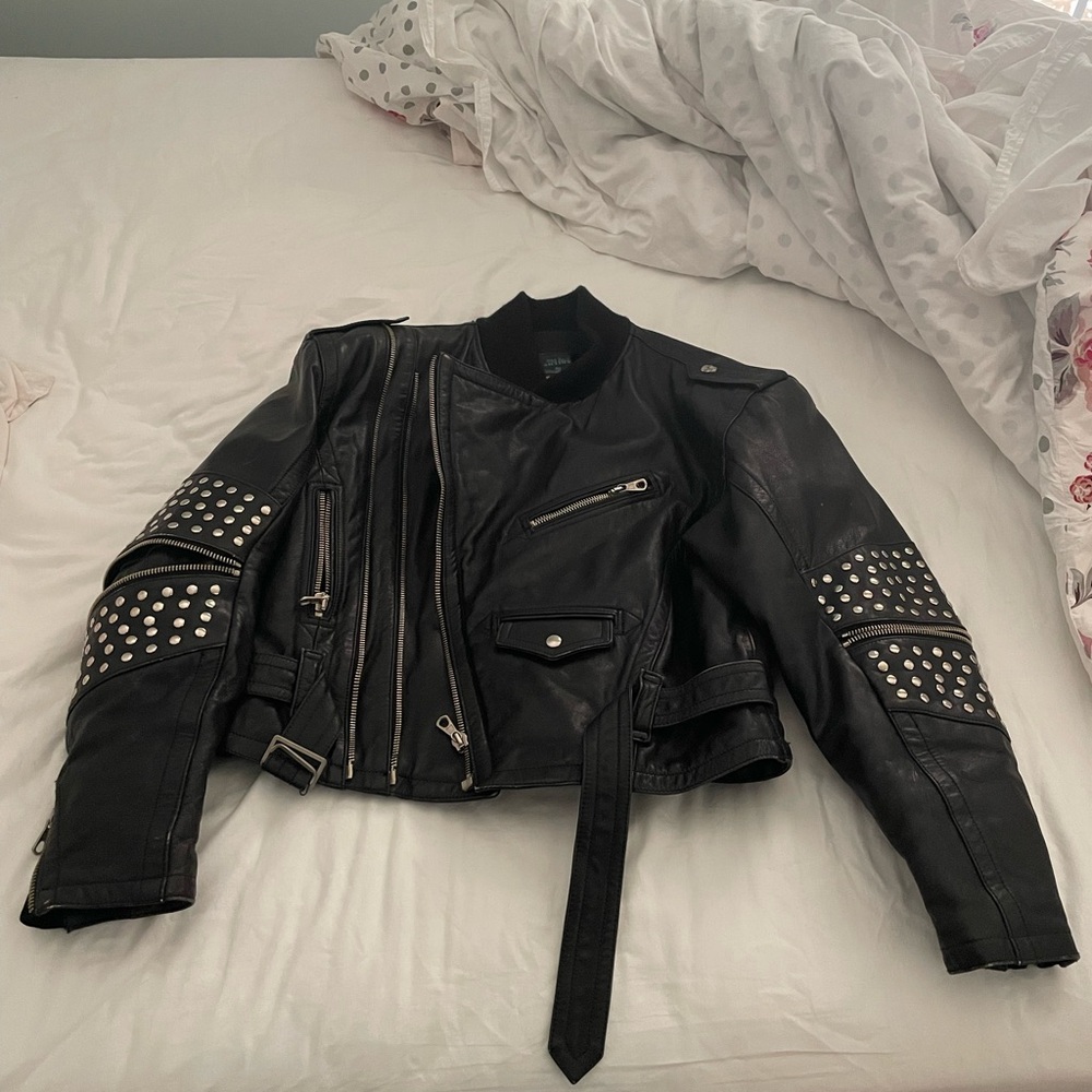 Vintage Jean Paul Gaultier studded leather jacket